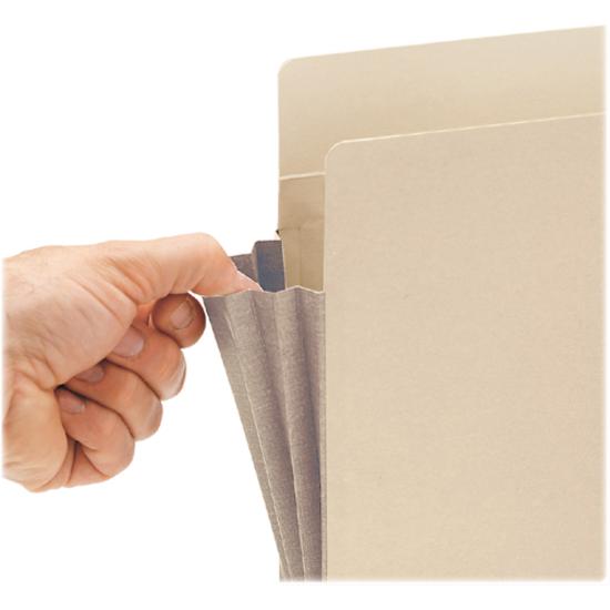 Smead TUFF Pocket Straight Tab Cut Legal Recycled File Pocket - 8 1/2" x 14" - 800 Sheet Capacity - 3 1/2" Expansion - Manila - Manila - 10% Recycled - 10 / Box. Picture 4