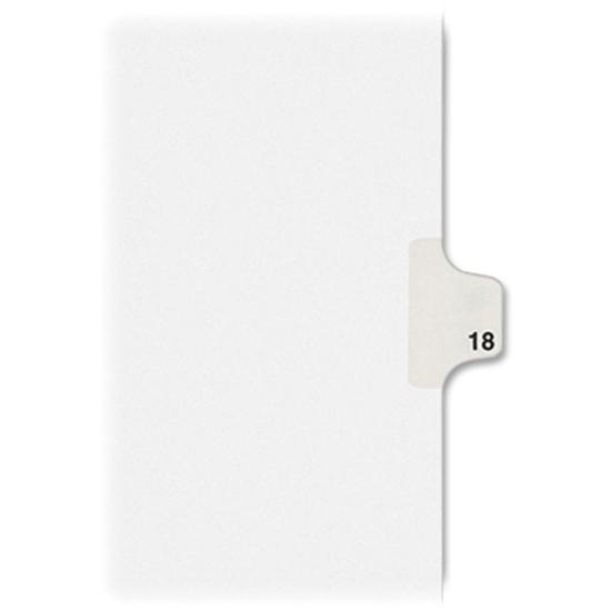 Avery&reg; Individual Legal Exhibit Dividers - Avery Style - 1 Printed Tab(s) - Digit - 18 - 1 Tab(s)/Set - 8.5" Divider Width x 11" Divider Length - Letter - White Paper Divider - Paper Tab(s) - 25 /. Picture 4