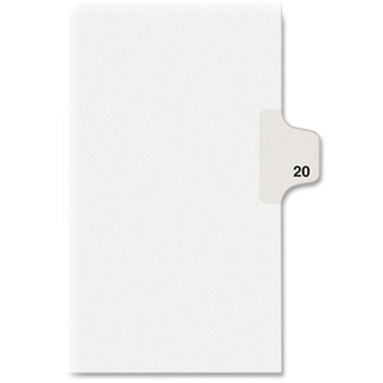 Avery&reg; Individual Legal Exhibit Dividers - Avery Style - 1 Printed Tab(s) - Digit - 20 - 1 Tab(s)/Set - 8.5" Divider Width x 11" Divider Length - Letter - White Paper Divider - Paper Tab(s) - 25 /. Picture 4