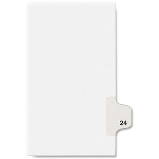 Avery&reg; Individual Legal Exhibit Dividers - Avery Style - 1 Printed Tab(s) - Digit - 24 - 1 Tab(s)/Set - 8.5" Divider Width x 11" Divider Length - Letter - White Paper Divider - Paper Tab(s) - 25 /. Picture 5
