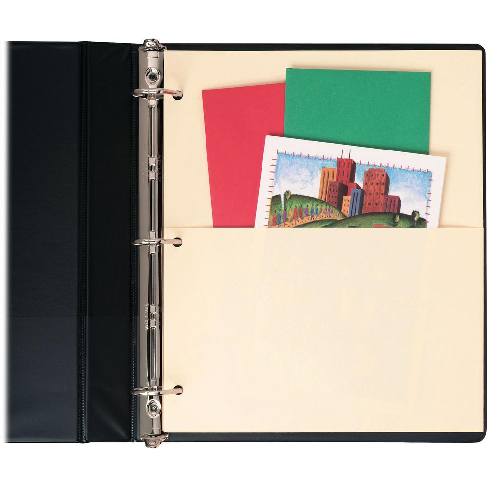 Avery&reg; Untabbed Double Pocket Dividers - 11.1" Height x 9.3" Width - 2 x Pockets Capacity - For Letter 8 1/2" x 11" Sheet - Ring Binder - Rectangular - Buff - 5 / Pack. Picture 3
