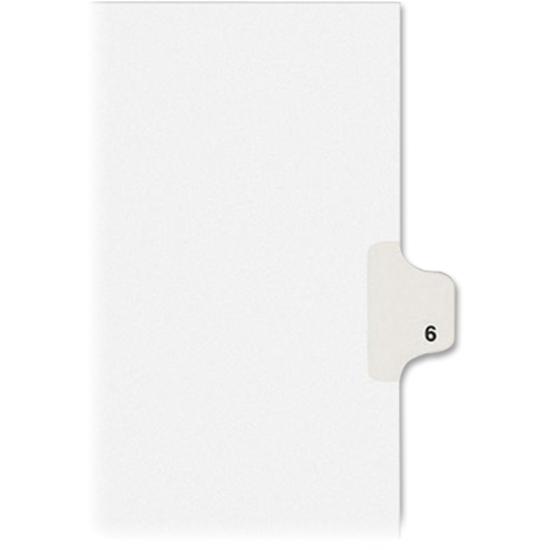 Avery&reg; Alllstate Style Individual Legal Dividers - 25 x Divider(s) - Side Tab(s) - 6 - 1 Tab(s)/Set - 8.5" Divider Width x 11" Divider Length - Letter - 8.50" Width x 11" Length - White Paper Divi. Picture 2