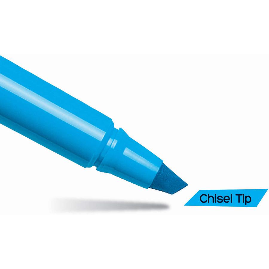 BIC Brite Liner Highlighters - Chisel Marker Point Style - Blue Water Based Ink - 1 Dozen. Picture 6