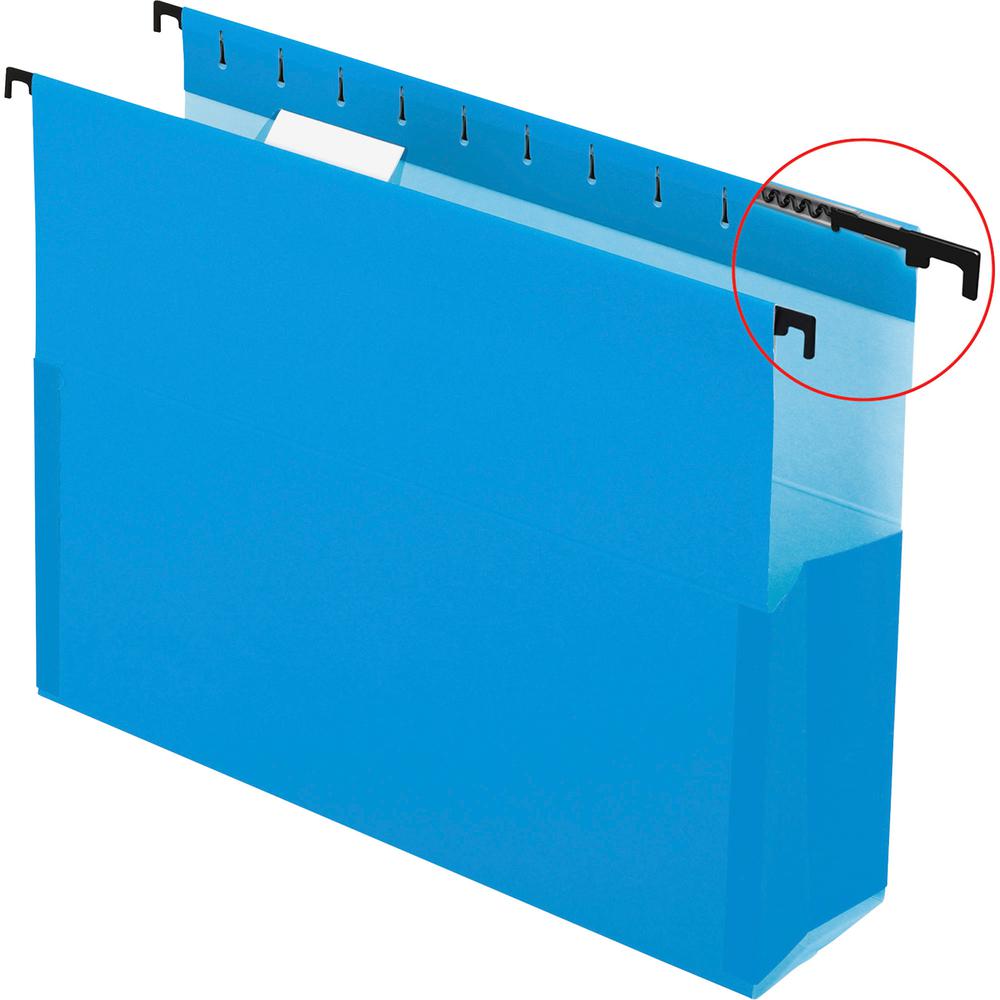 Pendaflex SureHook Legal Recycled Hanging Folder - 8 1/2" x 14" - 3" Expansion - Blue - 10% Recycled - 25 / Box. Picture 2