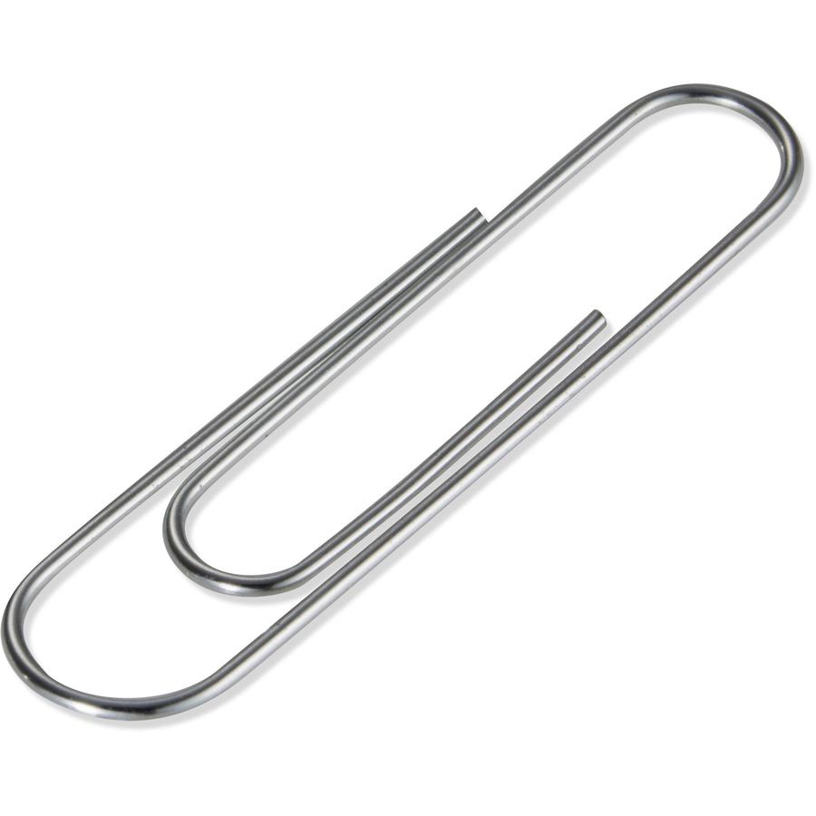 Officemate Giant Gem Paper Clips - Jumbo - 2" Length x 0.5" Width - 1000 / Pack - Silver - Steel. Picture 6