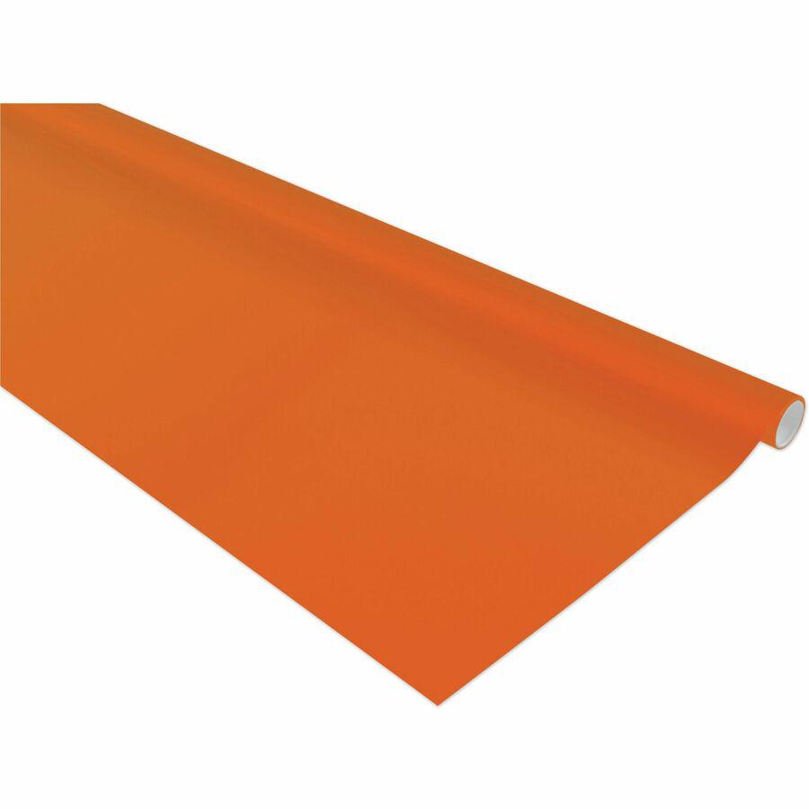 Fadeless Bulletin Board Art Paper - ClassRoom Project, Home Project, Office Project - 48"Width x 50 ftLength - 1 / Roll - Orange. Picture 5