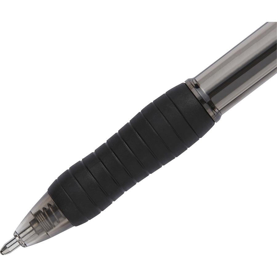 Paper Mate Retractable Profile Ballpoint Pens - Bold Pen Point - 1.4 mm Pen Point Size - Retractable - Black Gel-based Ink - Translucent Black Barrel - 1 Dozen. Picture 7