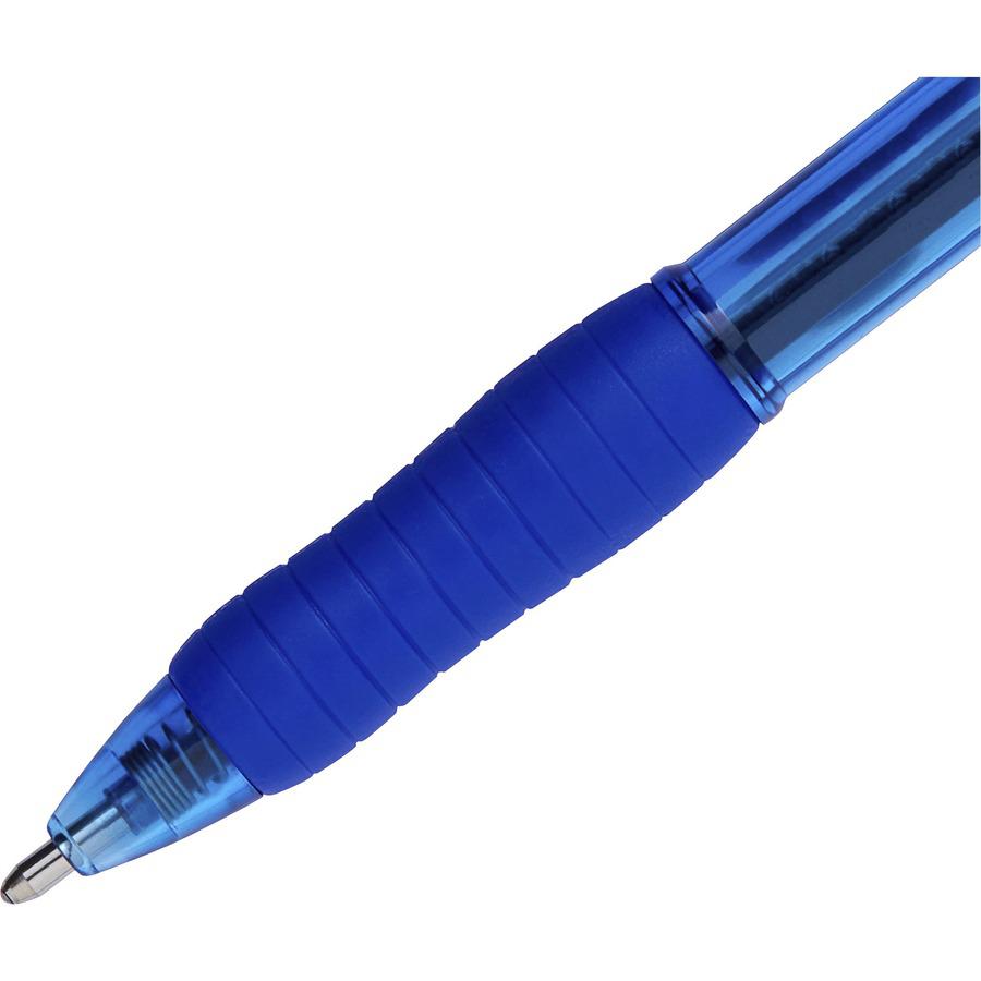 Paper Mate Retractable Profile Ballpoint Pens - Bold Pen Point - 1.4 mm Pen Point Size - Retractable - Blue Gel-based Ink - Blue Barrel - 1 Dozen. Picture 2