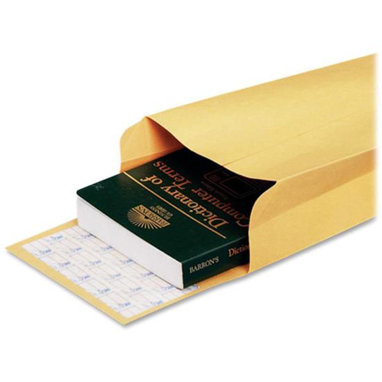 Quality Park 9 x 12 x 2 Expansion Envelopes with Self-Seal Closure - Expansion - 9" Width x 12" Length - 2" Gusset - 40 lb - Self-sealing - Kraft - 25 / Pack - Kraft. Picture 8