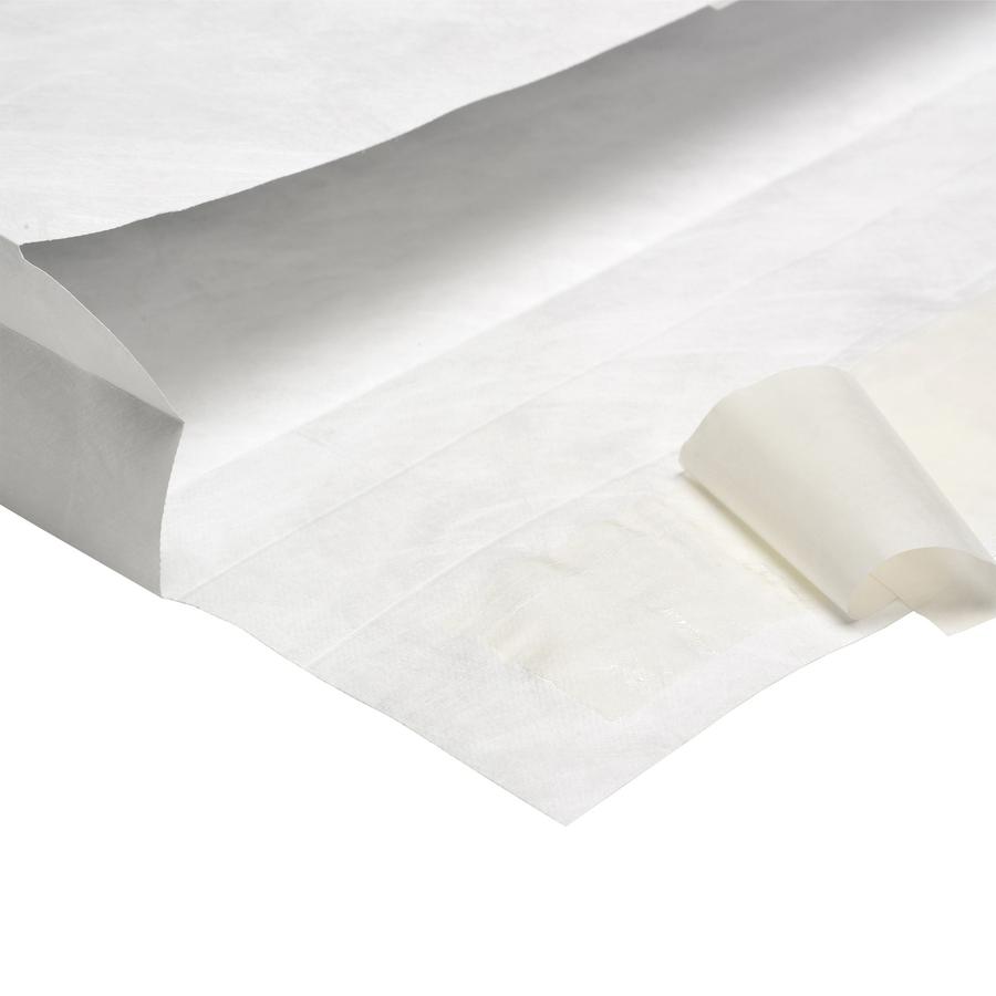 Survivor&reg; 10 x 15 x 2 DuPont Tyvek Expansion Mailers with Self-Seal Closure - Expansion - 10" Width x 15" Length - 2" Gusset - 18 lb - Peel & Seal - Tyvek - 100 / Carton - White. Picture 7