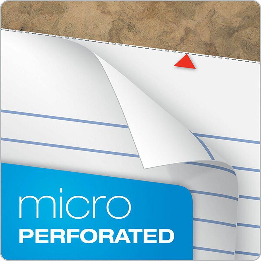 TOPS Second Nature Recycled Writing Pads - 50 Sheets - 0.28" Ruled - 16 lb Basis Weight - Jr.Legal - 5" x 8" - White Paper - Perforated - Recycled - 1 Dozen. Picture 9