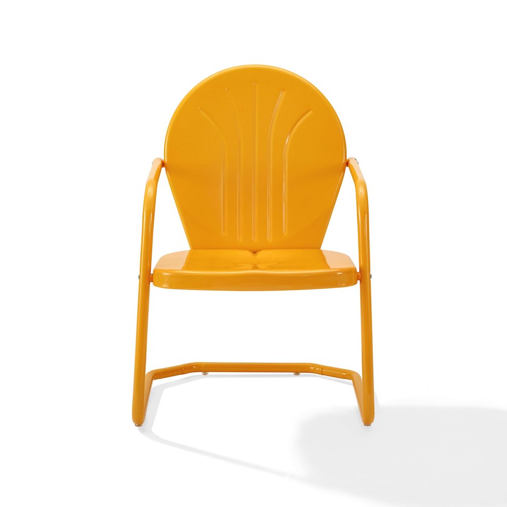 Griffith Outdoor Metal Armchair Tangerine Gloss. Picture 2