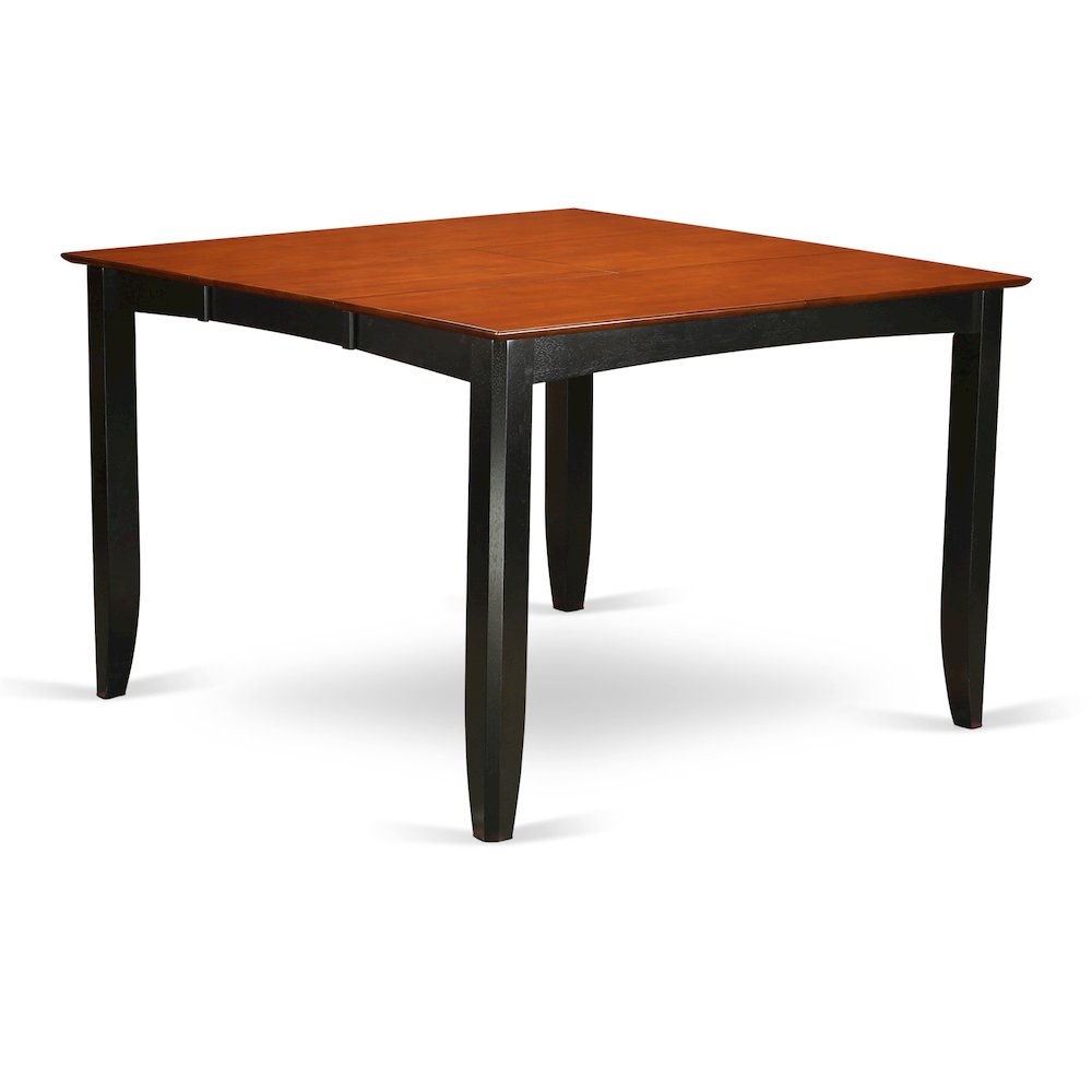 Fairwinds  Gathering  Counter  Height  Dining  Square  54"  Table  with  18"  Butterfly  Leaf  finished  in  Black  &  Cherry. Picture 1