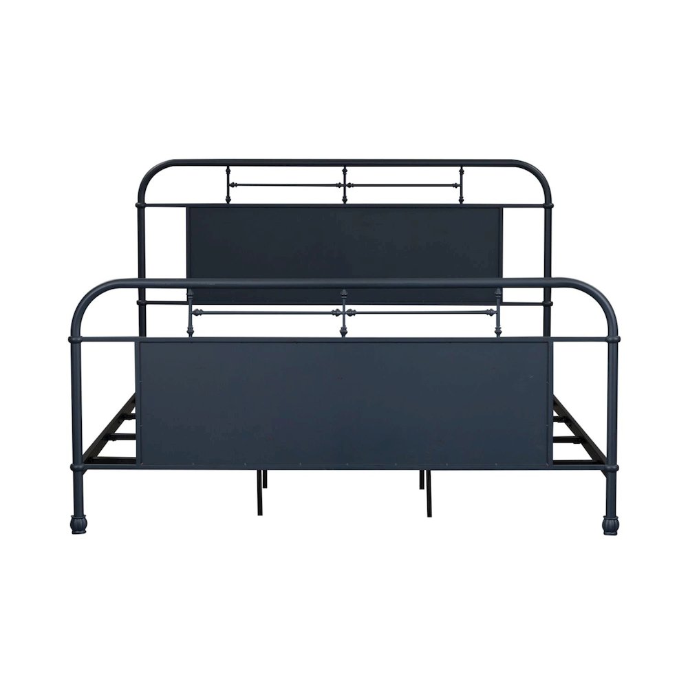King Metal Bed- Navy. Picture 4