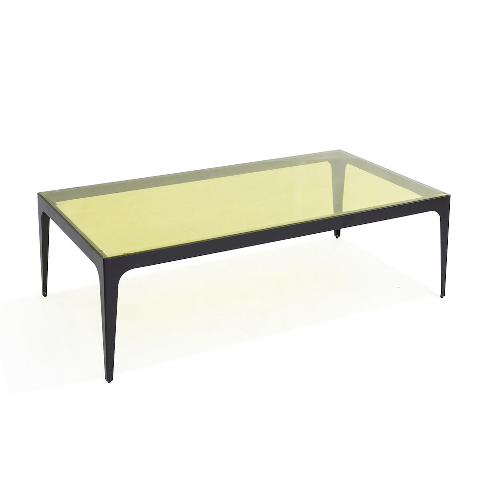 Dynasty Coffee Table Rectangular Yellow Glass top. Picture 1