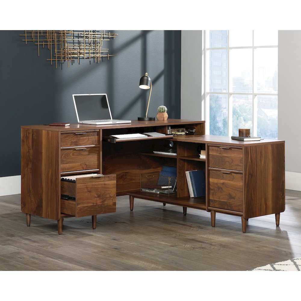 Clifford Place L-Shaped Desk Walnut A2. Picture 3