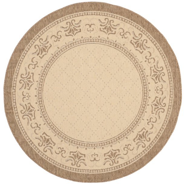 COURTYARD, NATURAL / BROWN, 5'-3" X 5'-3" Round, Area Rug, CY0901-3001-5R. Picture 1