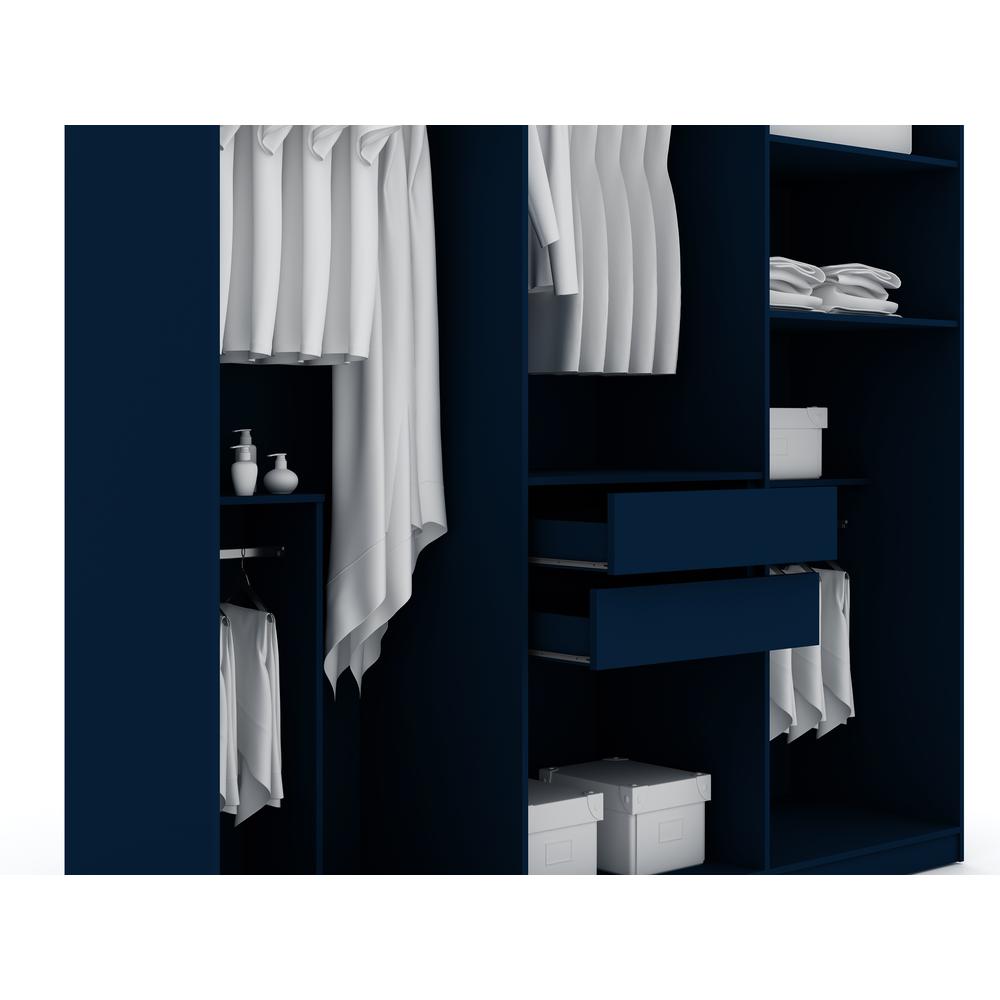 Gramercy Wardrobe Armoire Closet in Tatiana Midnight Blue. Picture 6