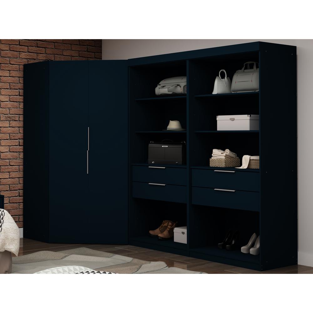 Mulberry Open 1 Sectional Closet in Tatiana Midnight Blue. Picture 12