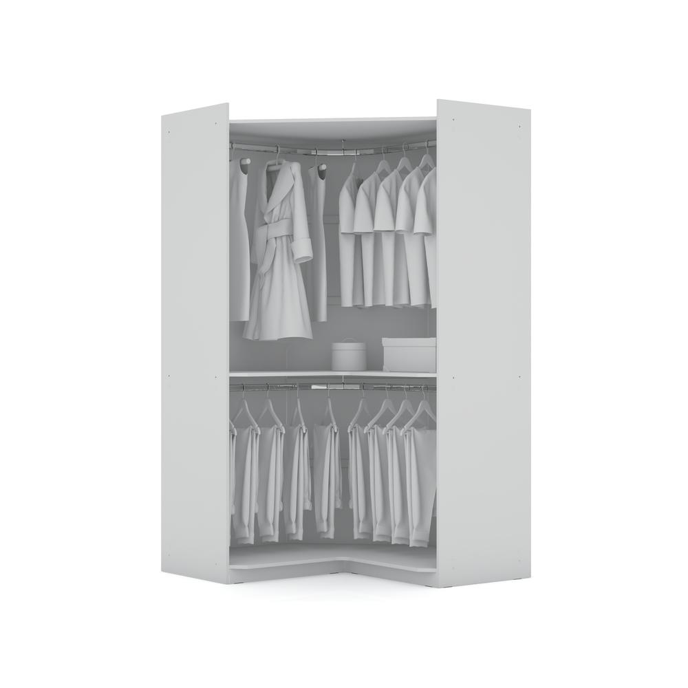 Mulberry Open 3 Sectional Corner Closet - Set of 3 in White. Picture 6