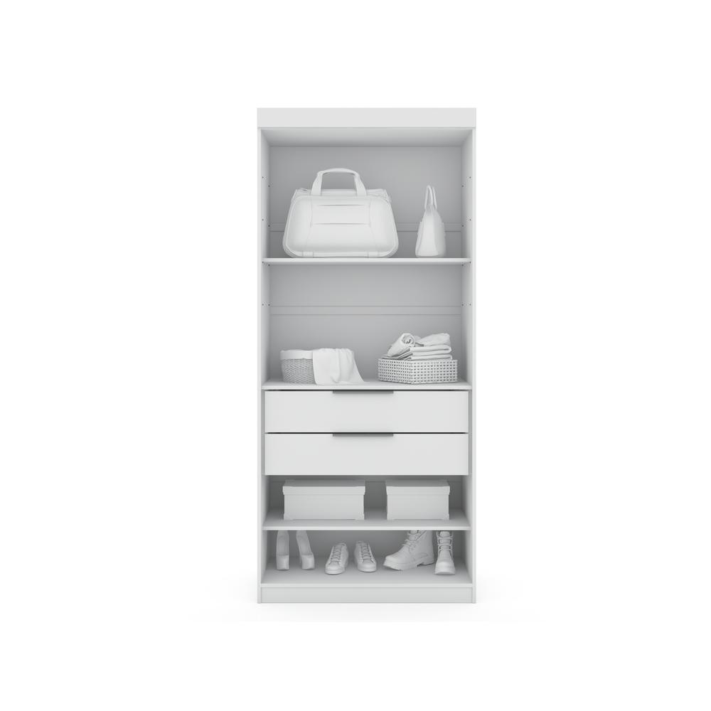 Mulberry Open 2 Sectional Closet - Set of 2 in White. Picture 5