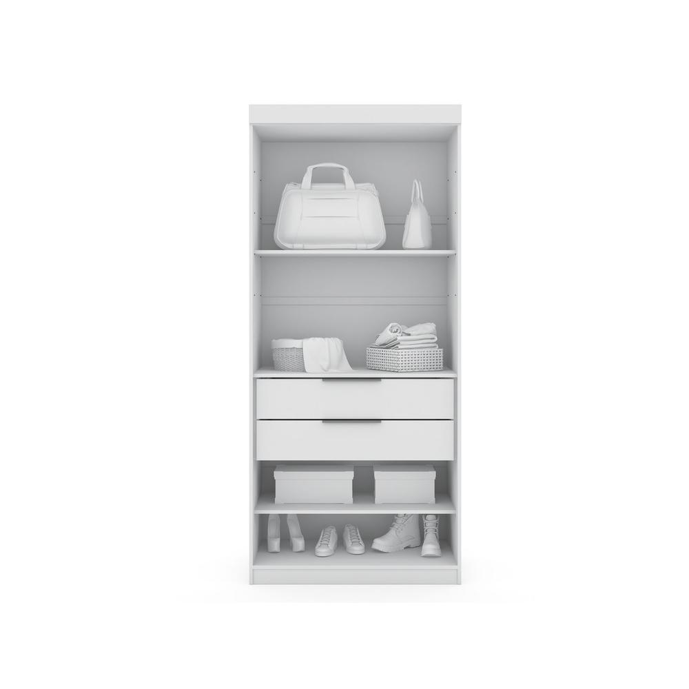 Mulberry Open 3 Sectional Closet - Set of 3 in White. Picture 6