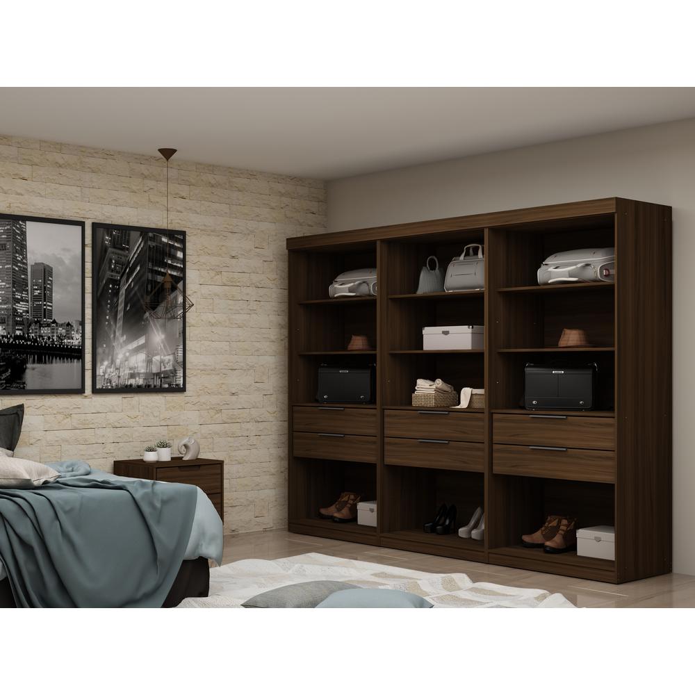 Mulberry Open 3 Sectional Closet - Set of 3 in Brown. Picture 2