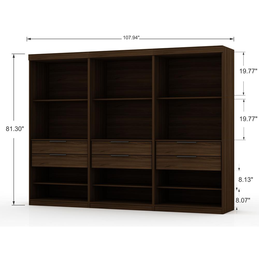 Mulberry Open 3 Sectional Closet - Set of 3 in Brown. Picture 3