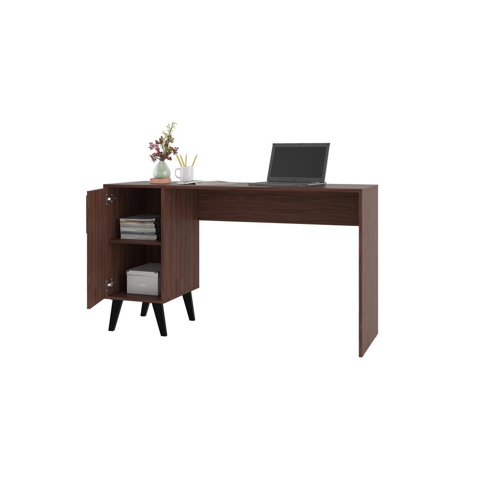 Hogan Office Desk in Dark Brown. Picture 4