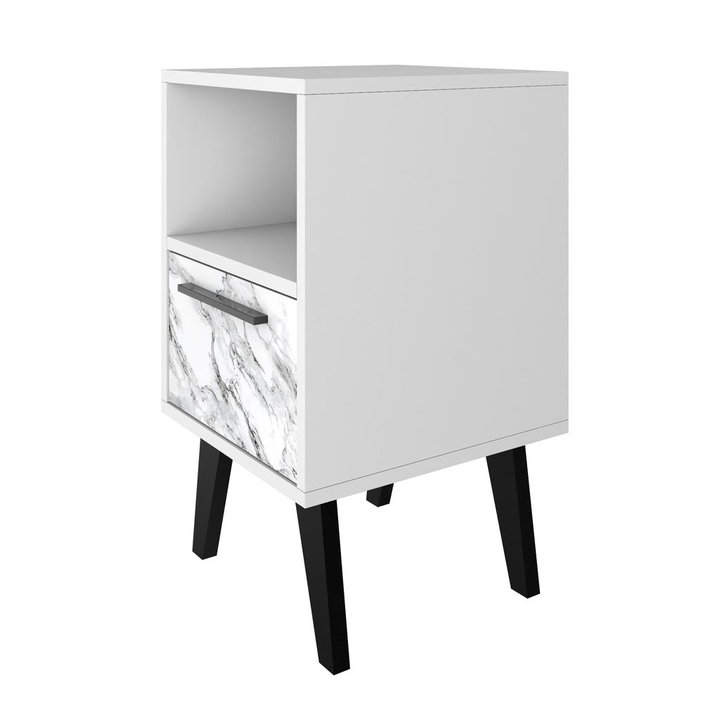 Amsterdam Nightstand 1.0 in White Marble. Picture 7