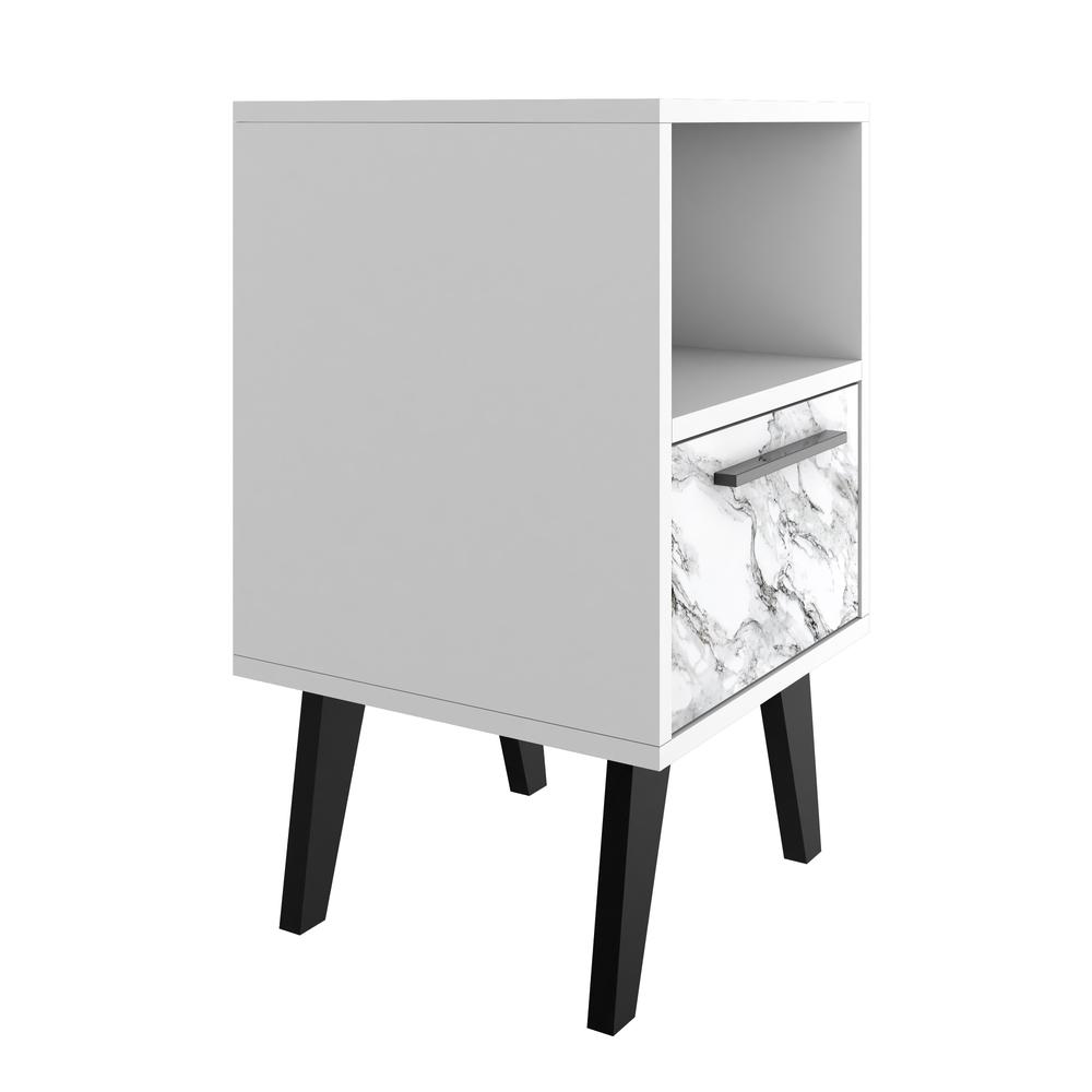 Amsterdam Nightstand 1.0 in White Marble. Picture 8