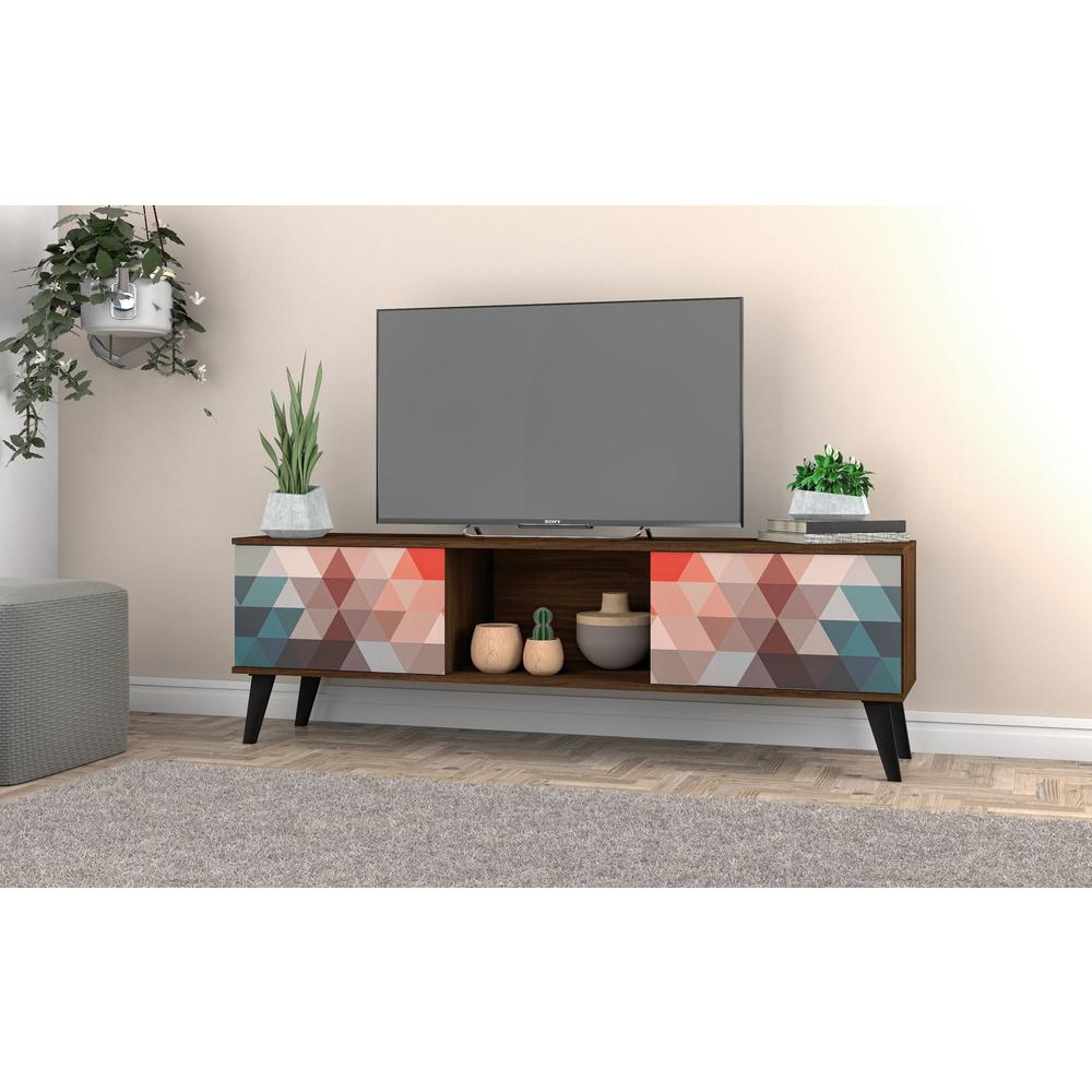 Doyers 62.20 TV Stand in Multi Color Red and Blue. Picture 2