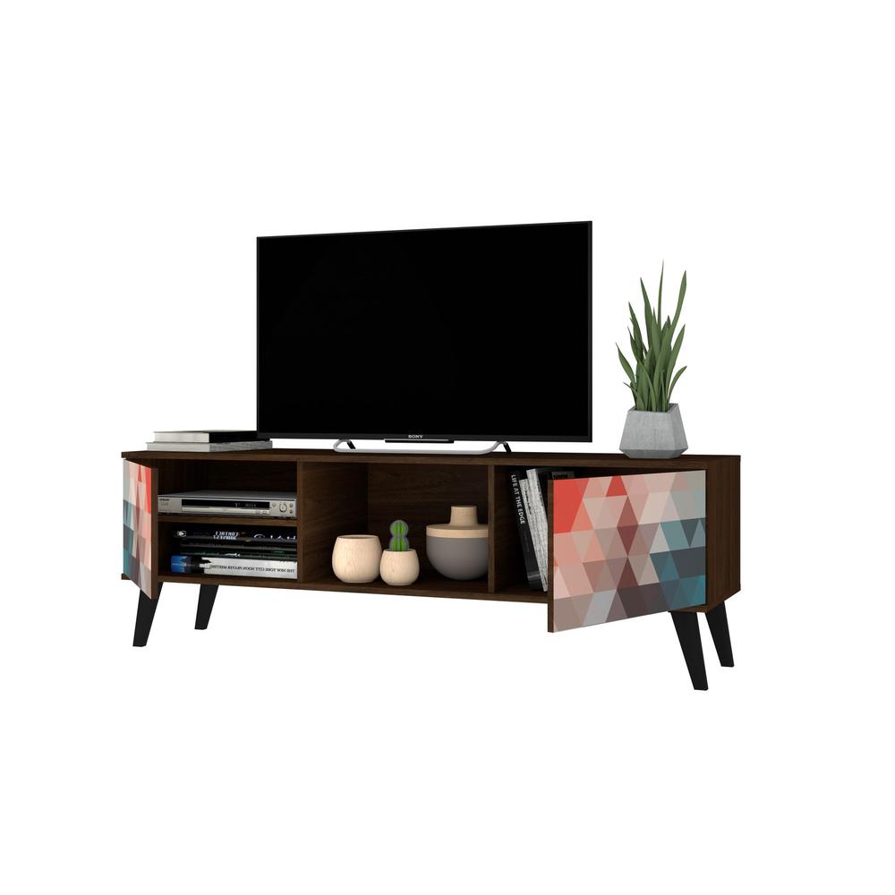 Doyers 62.20 TV Stand in Multi Color Red and Blue. Picture 4
