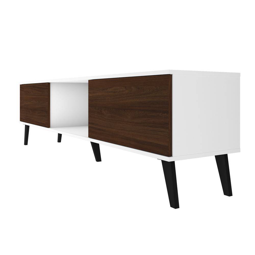 Doyers 70.87 TV Stand in White and Nut Brown. Picture 5