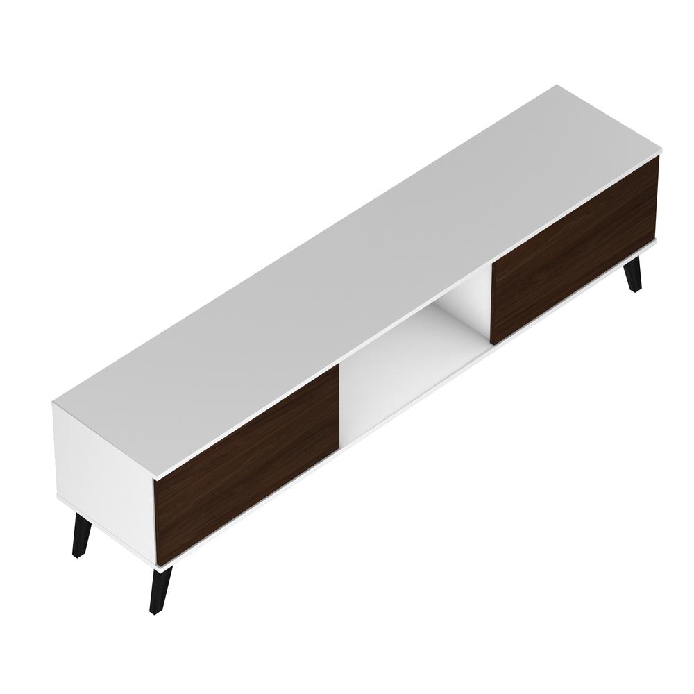 Doyers 70.87 TV Stand in White and Nut Brown. Picture 7