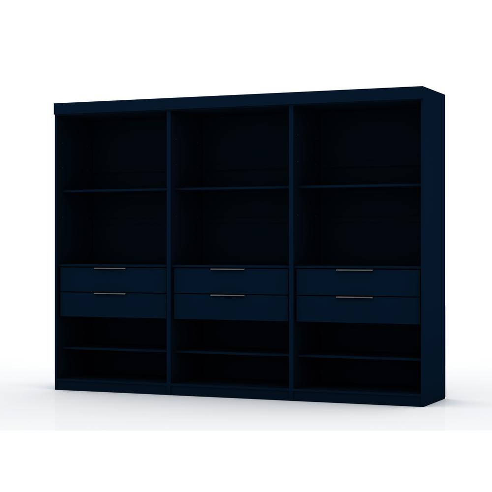 Mulberry Open 3 Sectional Closet - Set of 3 in Tatiana Midnight Blue. The main picture.