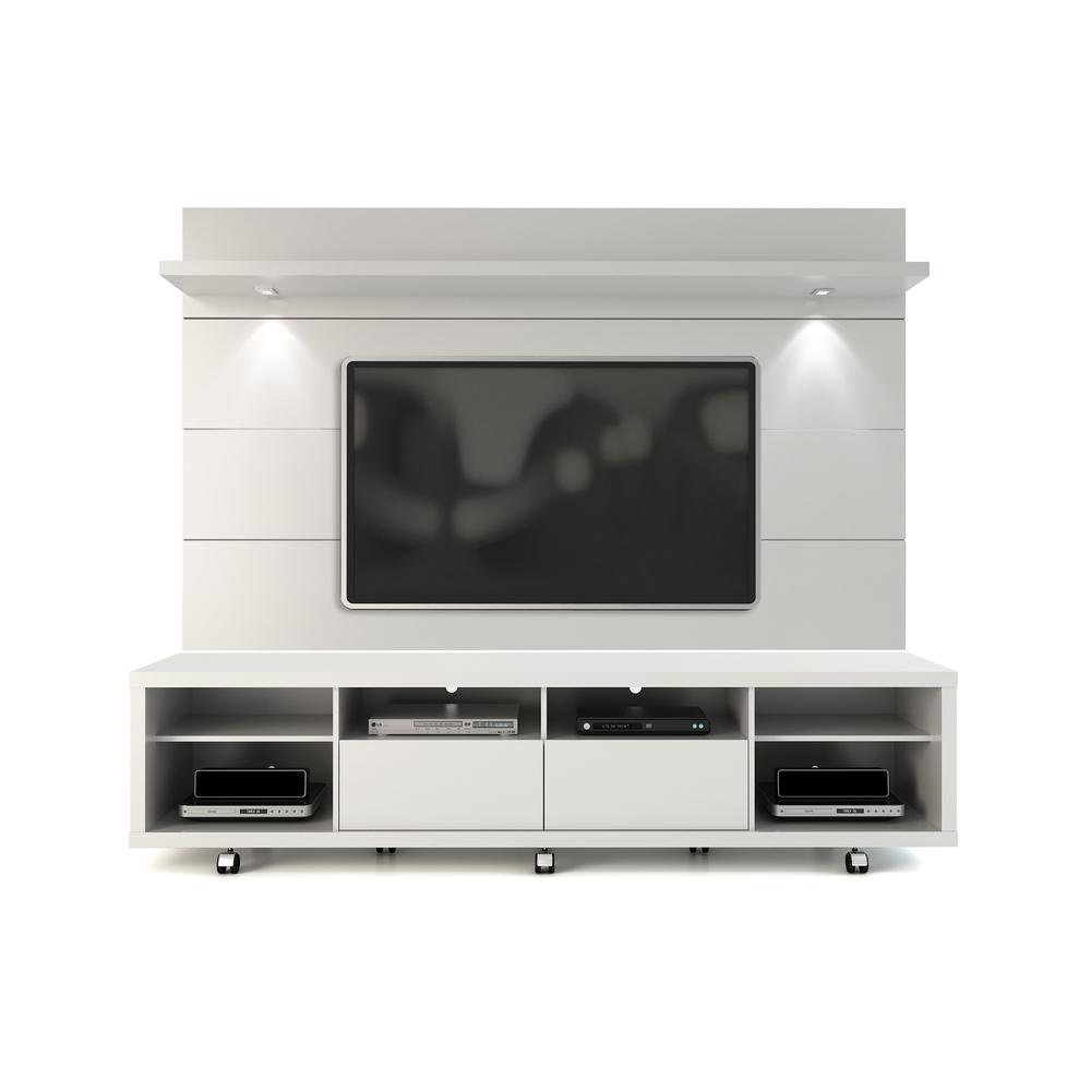 Cabrini Floating Wall TV Panel 2.2 in White Gloss. Picture 2
