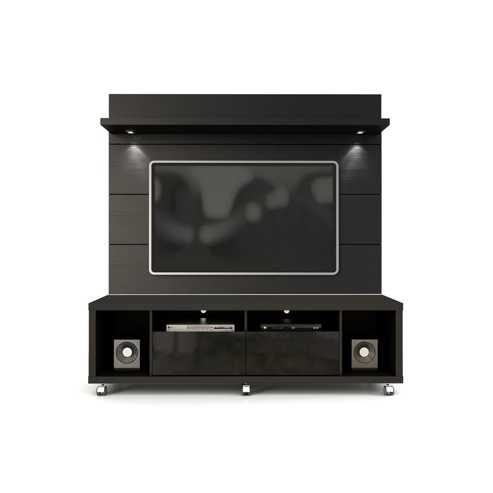 Cabrini Floating Wall TV Panel 1.8 in Black Matte. The main picture.