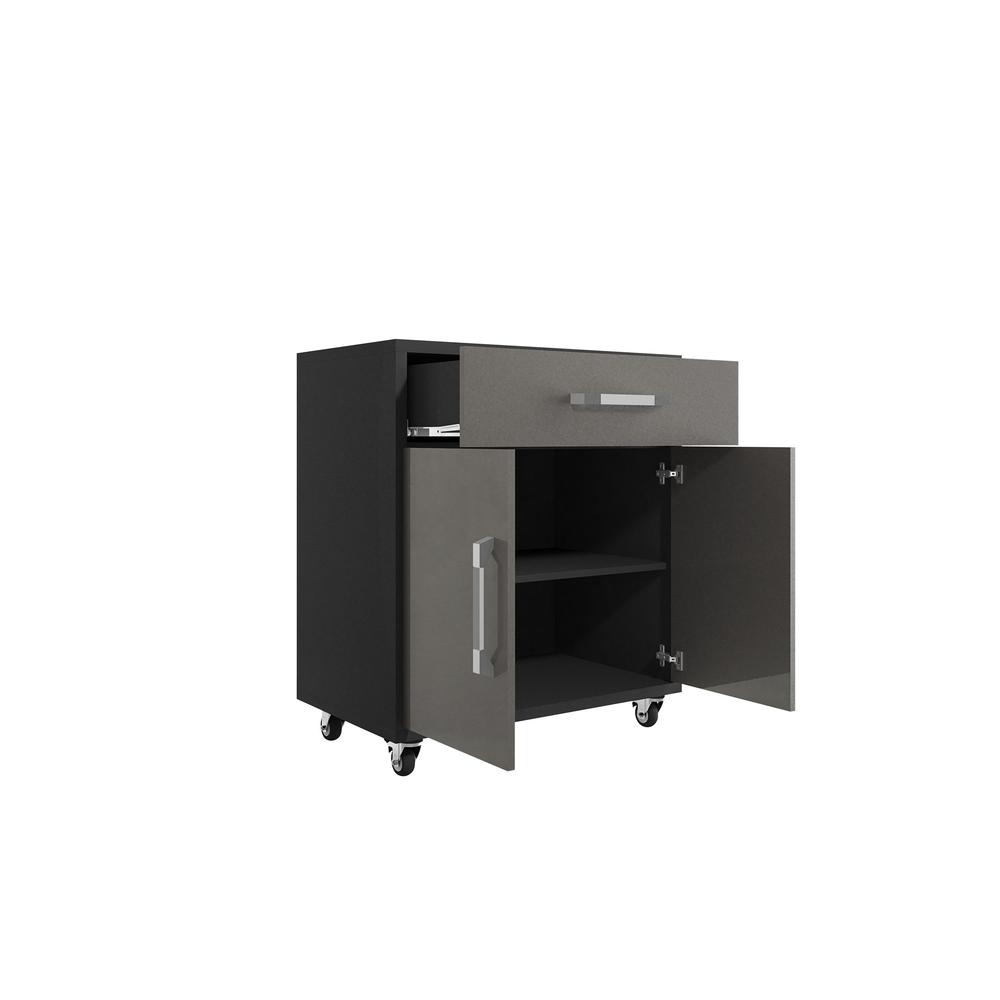 Eiffel Garage Work Station Set of 2 in Matte Black and Grey. Picture 14