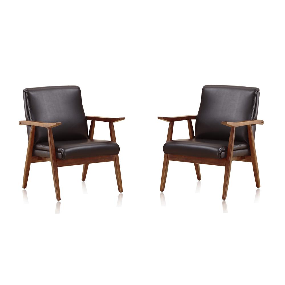 Arch Duke Accent Chair in Black and Amber. The main picture.