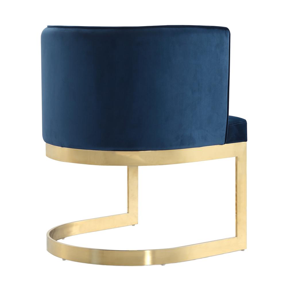Aura Dining Chair in Royal Blue and Polished Brass (Set of 2). Picture 6