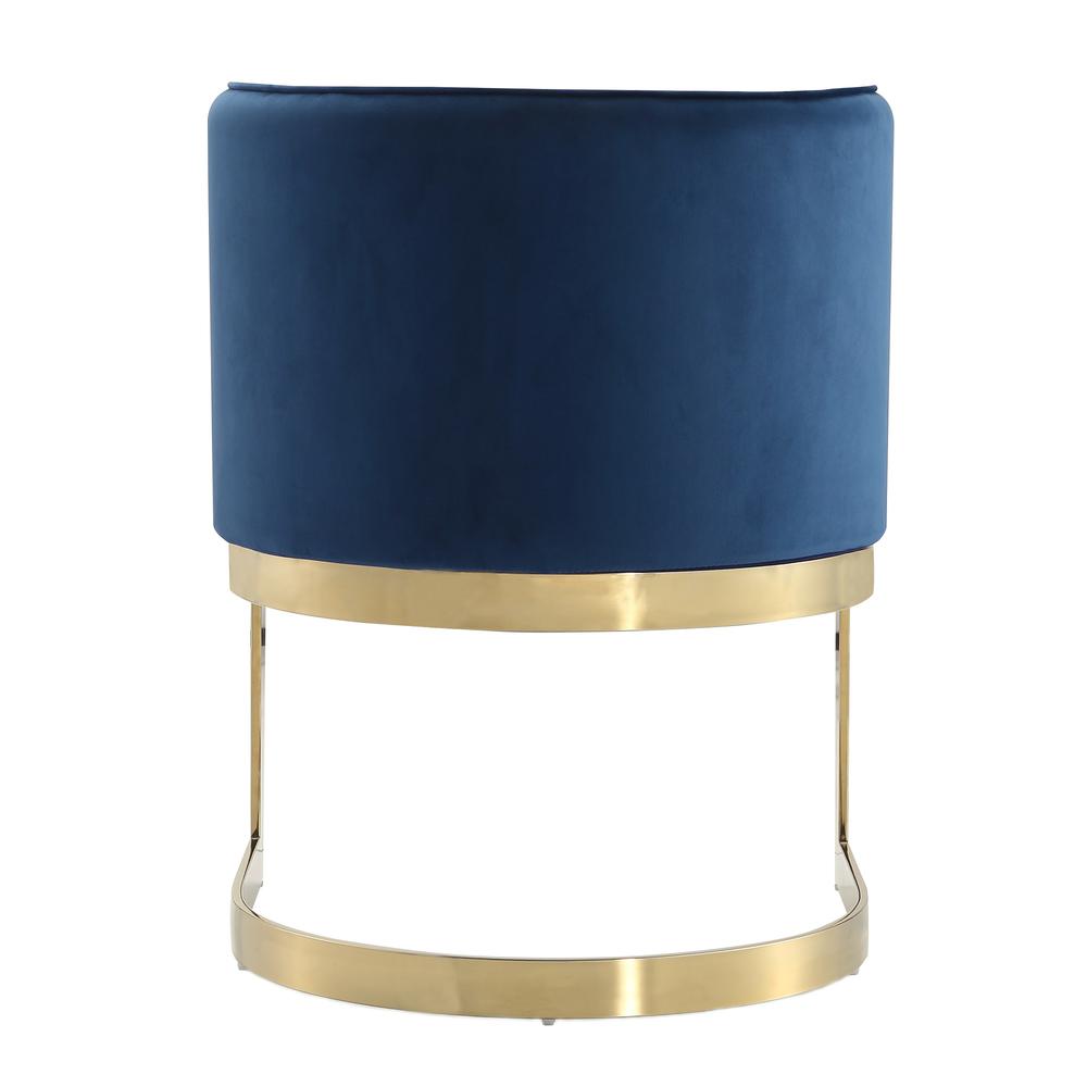 Aura Dining Chair in Royal Blue and Polished Brass (Set of 2). Picture 7