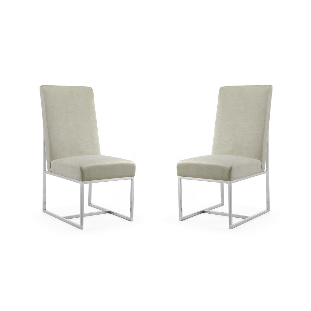 Element Velvet Dining Chair in Champagne (Set of 2). Picture 1