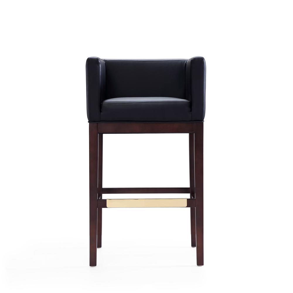 Kingsley Barstool in Black and Dark Walnut (Set of 3). Picture 3