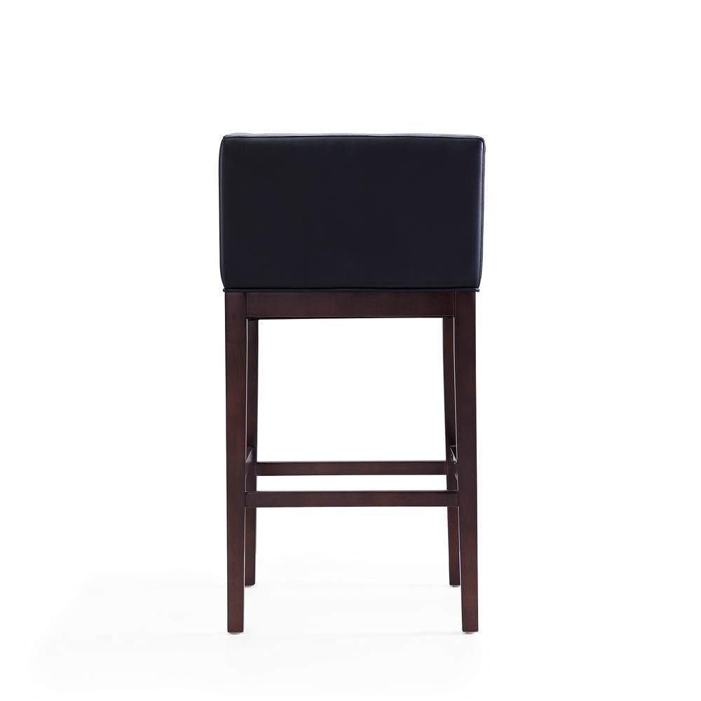 Kingsley Barstool in Black and Dark Walnut (Set of 3). Picture 4