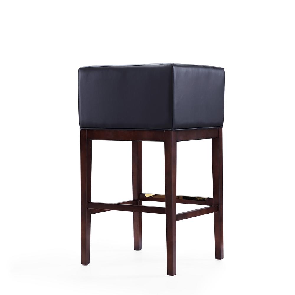 Kingsley Barstool in Black and Dark Walnut (Set of 3). Picture 5
