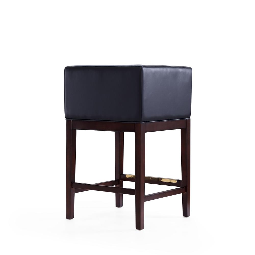 Kingsley Counter Stool in Black and Dark Walnut (Set of 3). Picture 6