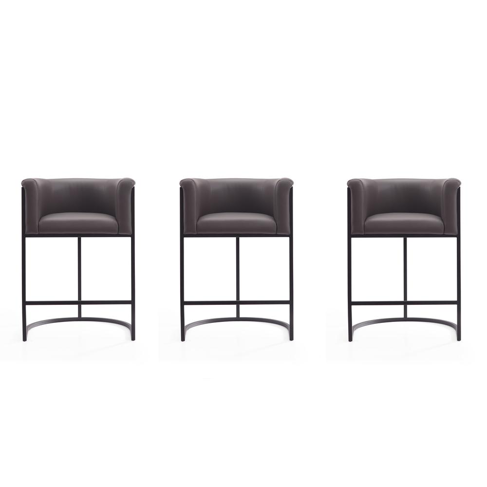 Cosmopolitan Counter Stool in Pebble and Black (Set of 3). The main picture.