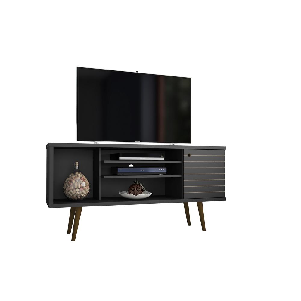 Liberty TV Stand 53.14 in Black. Picture 1