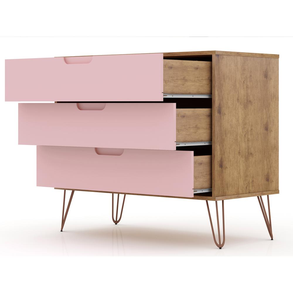 Rockefeller Dresser - Set of 2 in Nature and Rose Pink. Picture 5